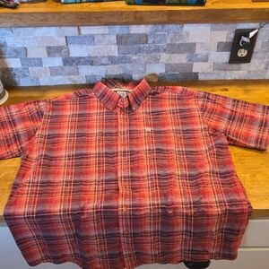 Cinch Men's Red and Blue Plaid Button-Down Shirt
